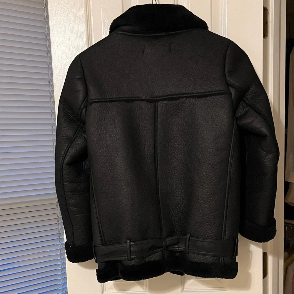 Zara Black Shearling Lined Jacket - Picture 4 of 5
